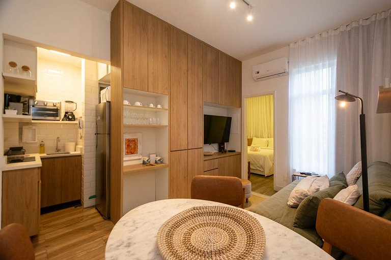 Laris Rio- Gávea: quarto/sala perto do Jockey Club